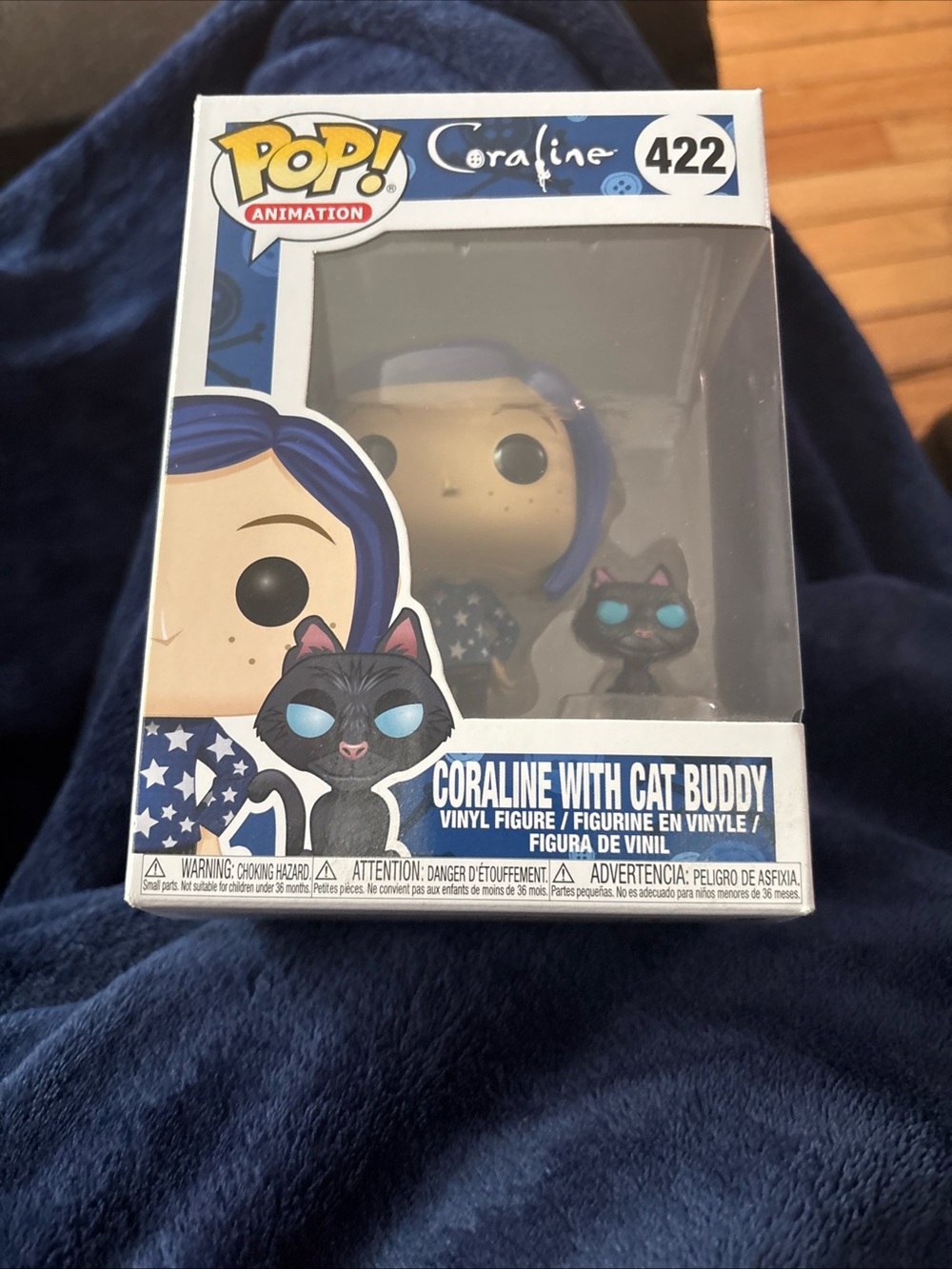NIP Funko Coraline with Cat Buddy Vinyl Figure (Blue, Black)